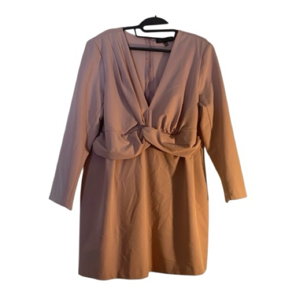 ELOQUII Pink 3/4 Sleeve Mini Dress 18W Dusty Rose Pink